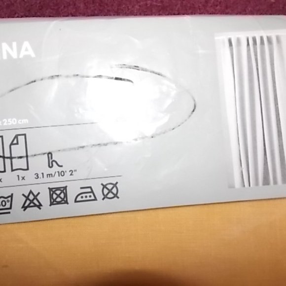 NEW IKEA AINA 2 Golden Yellow 57" x 98" 100% Linen Curtain Panels DISCONTINUED - Picture 5 of 9